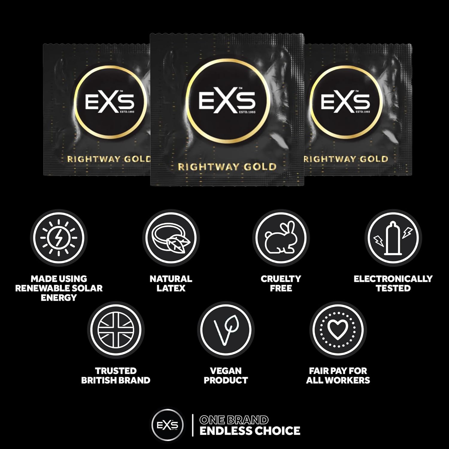 EXS Right Way Gold condoms (100pcs)