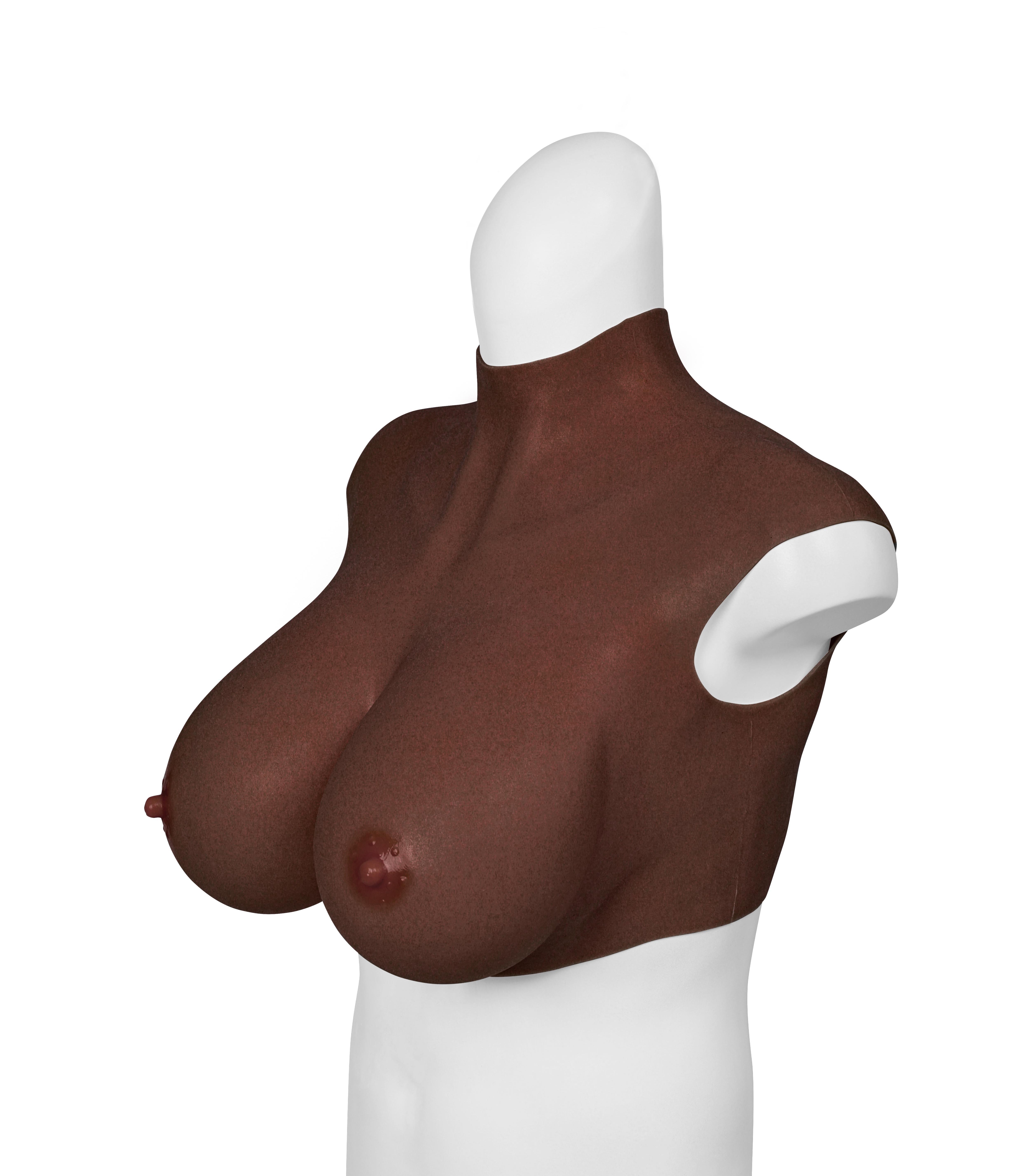 XX-DREAMSTOYS Ultra Realistic Breast Form black Size XL (H-cup)*