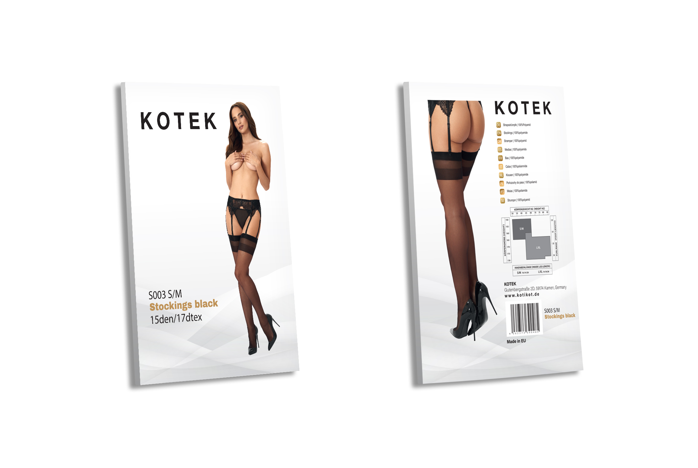 KOTEK Strapsstrümpfe S003 schwarz S/M KOTEK Strapsstrümpfe S003 schwarz S/M