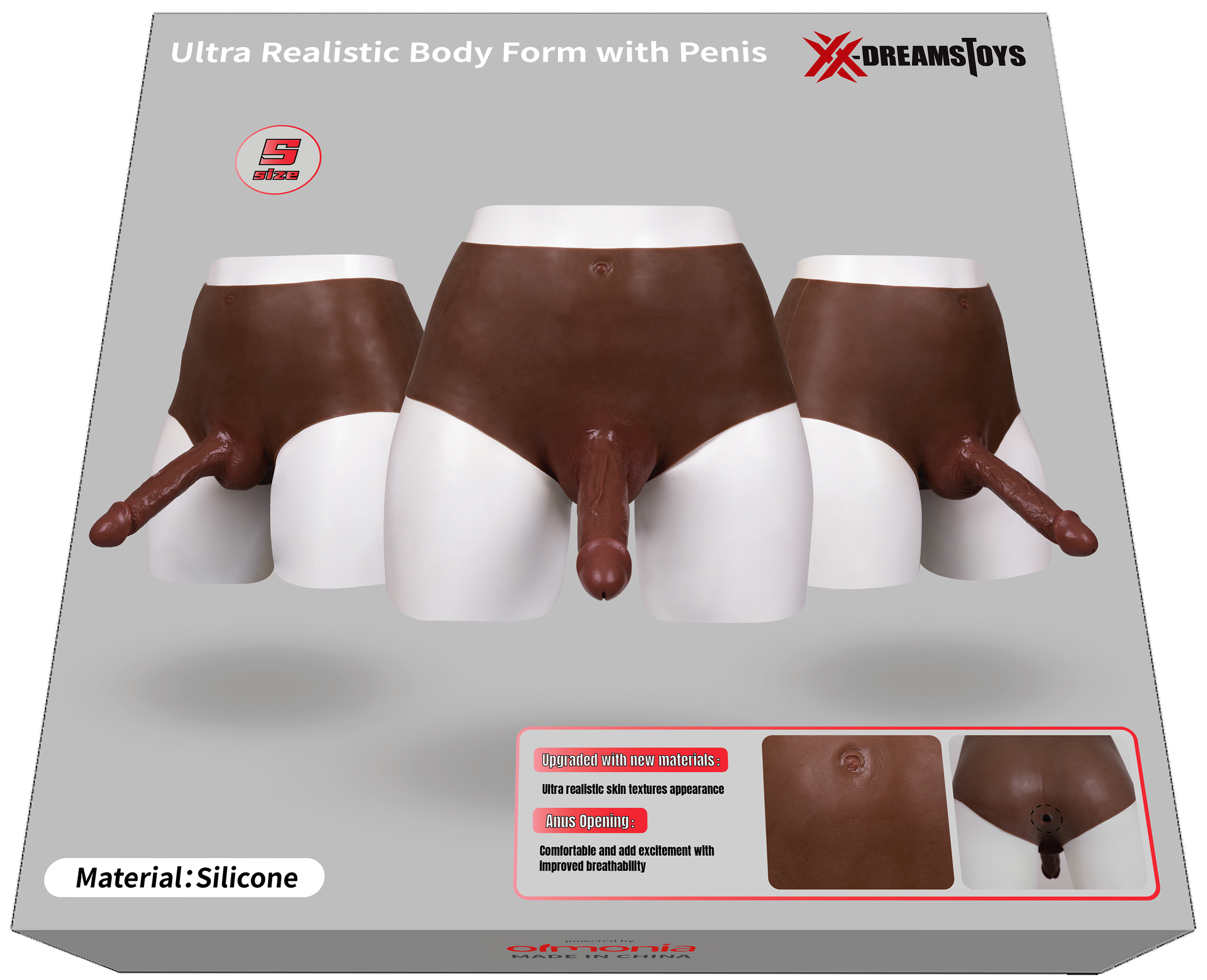 XX-DREAMSTOYS Ultra Realistic Penis Form black Size S