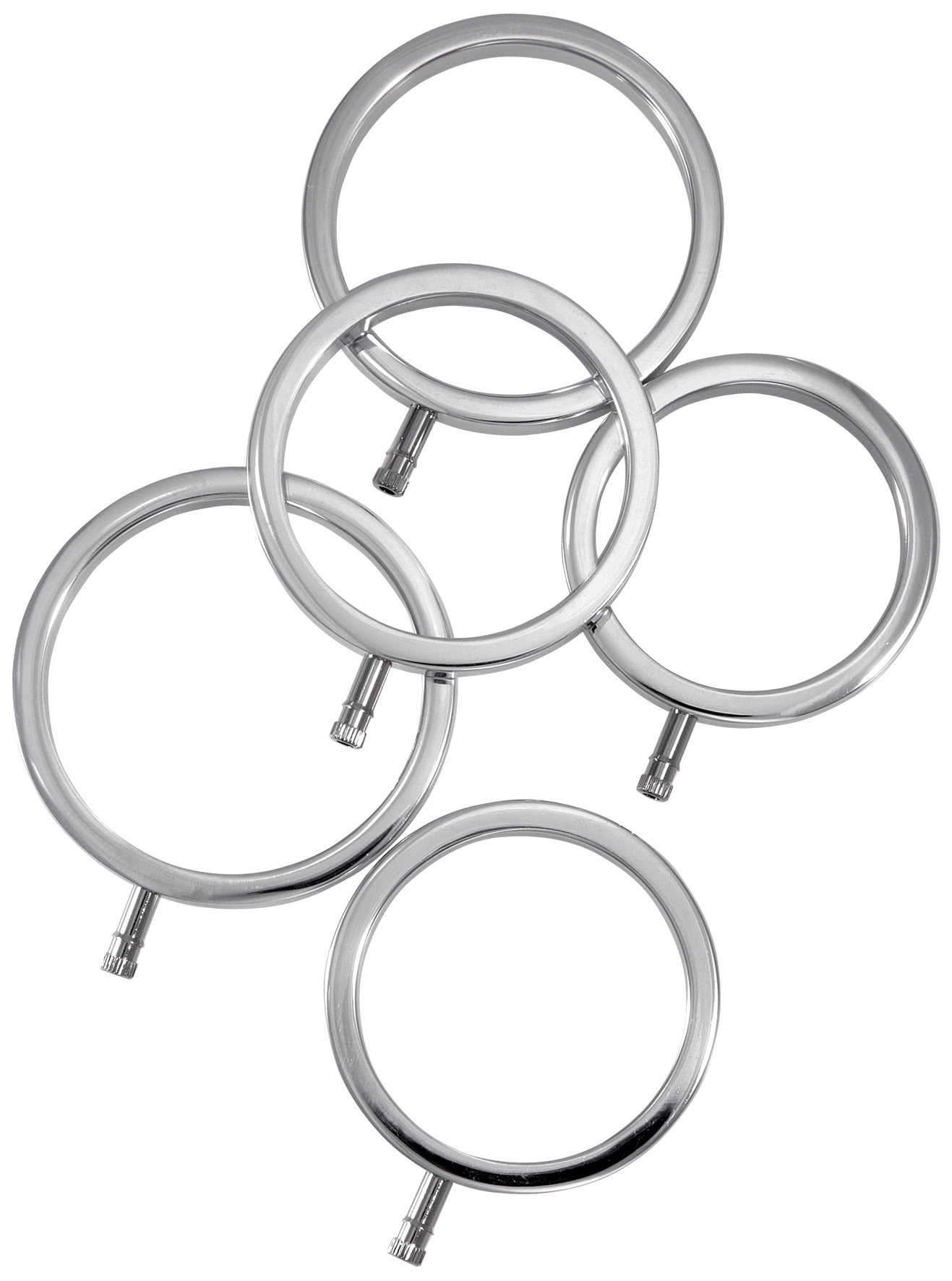 ElectraStim Solid Metal Cock Ring Set 5 sizes