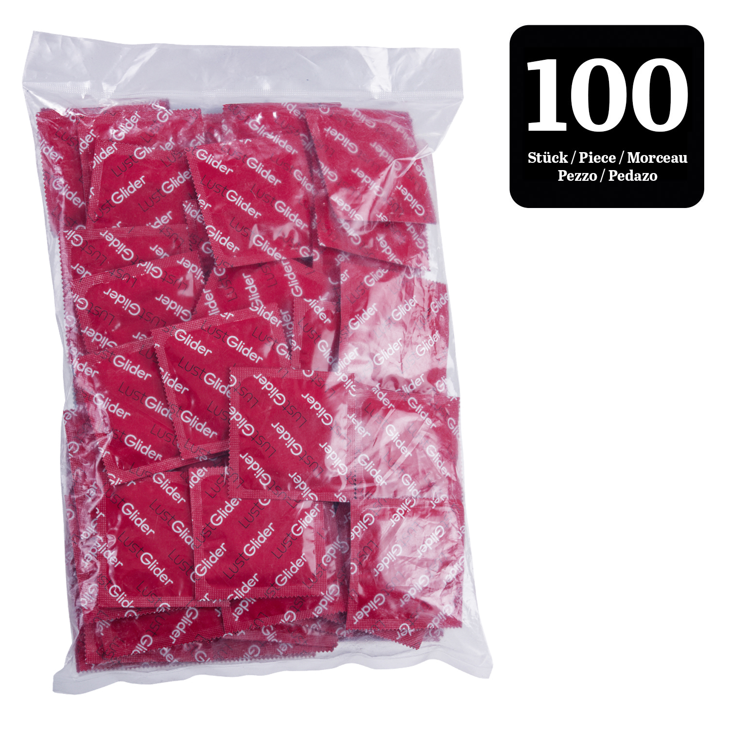 LustGlider Kondome rot 100er