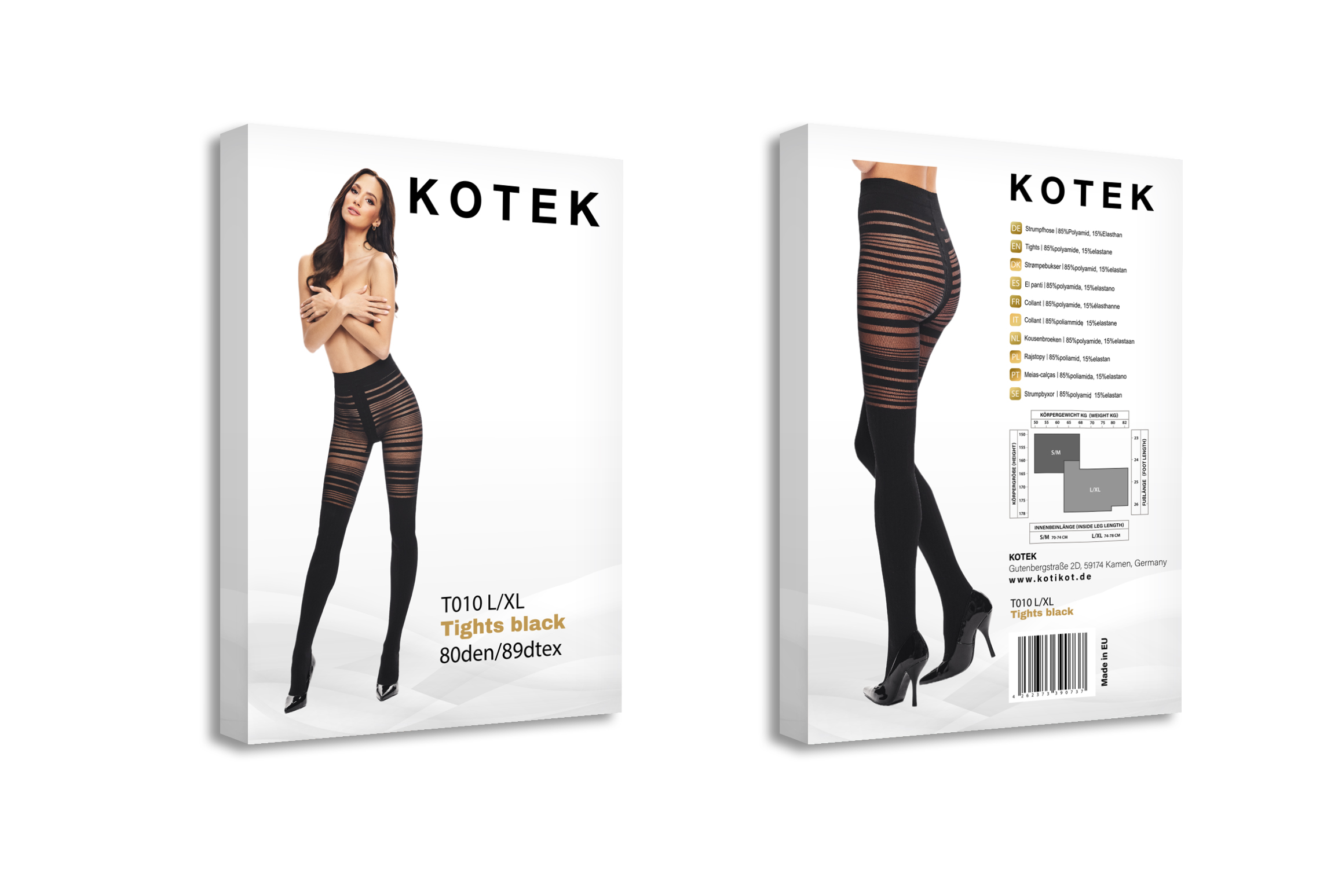 KOTEK Strumpfhose T010 schwarz L/XL KOTEK Strumpfhose T010 schwarz L/XL