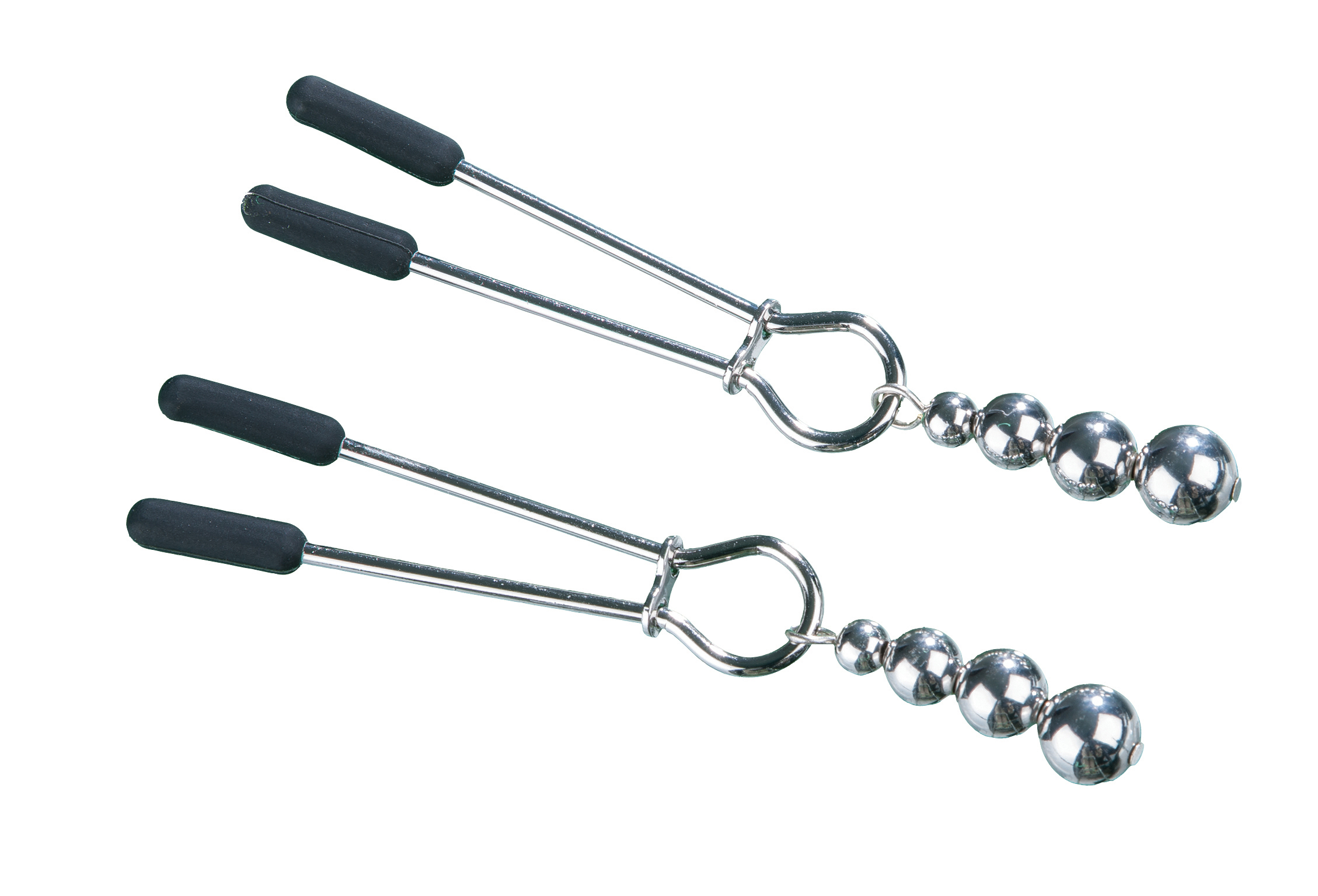 STEAMY SHADES Tweezer Nipple Clamps with Metal Beads