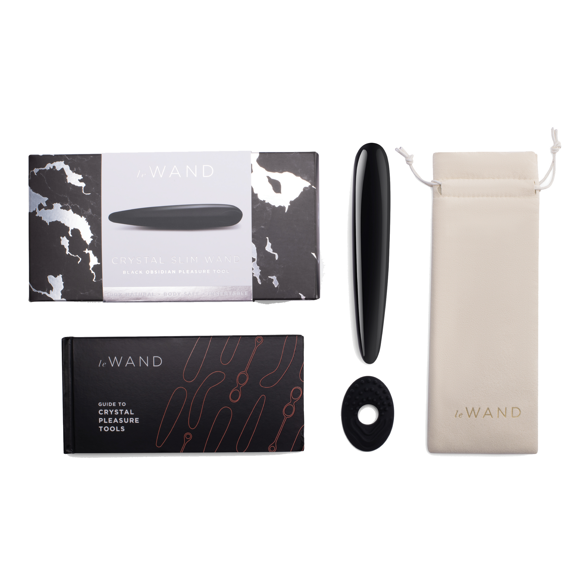 Le Wand Crystal Slim Wand Black Obsidian