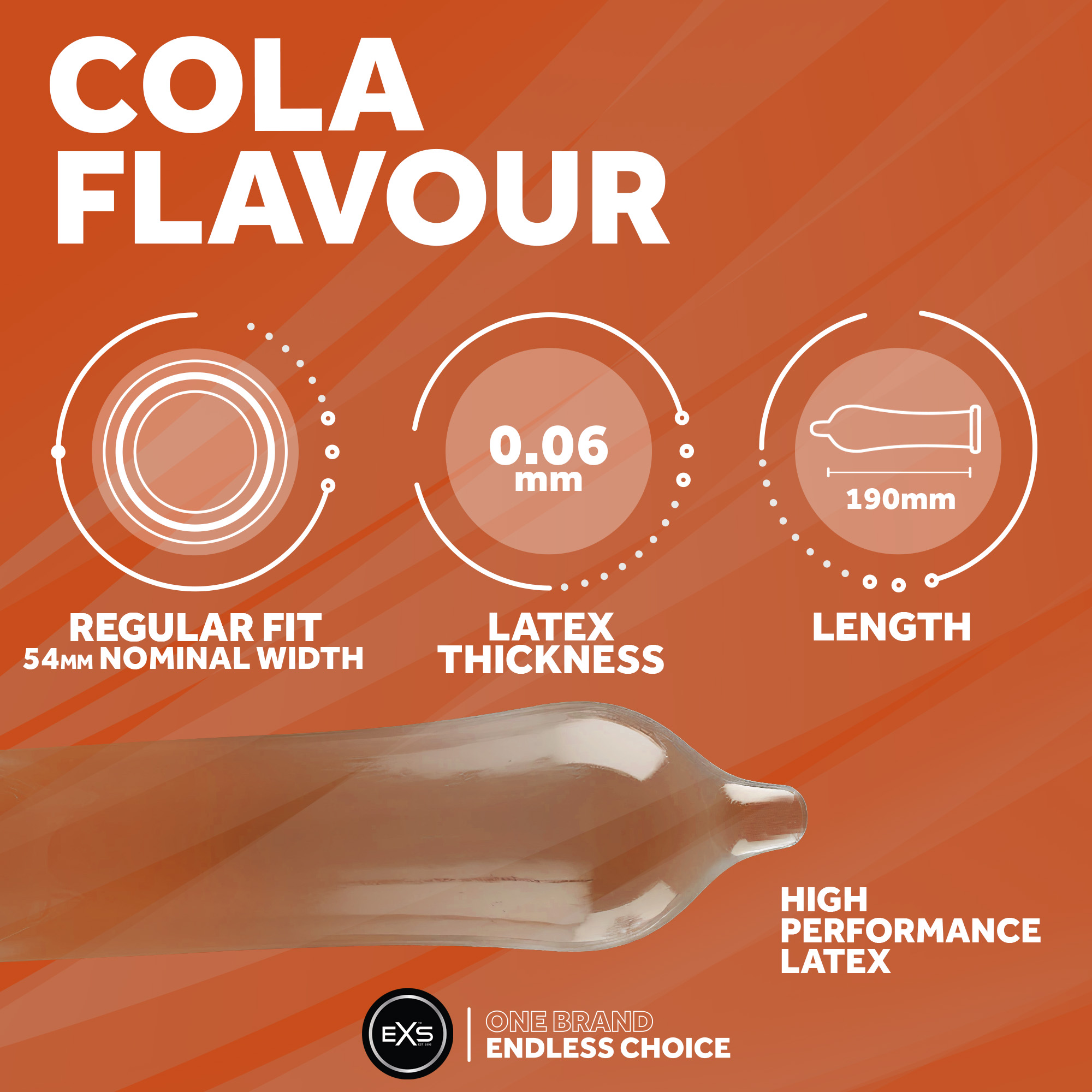 EXS Cola Flavoured condoms (100pcs)