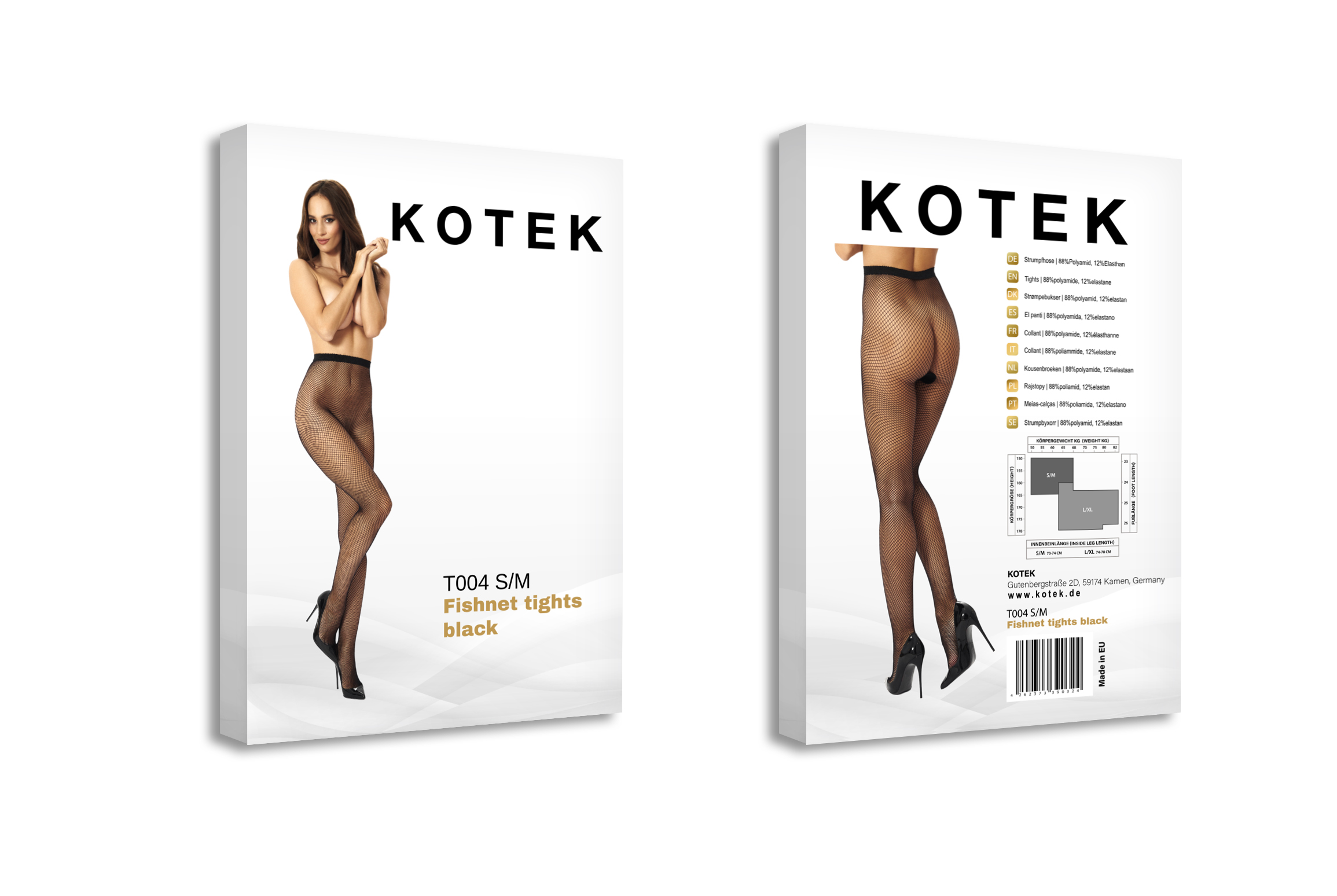 KOTEK Strumpfhose Fishnet T004 schwarz S/M