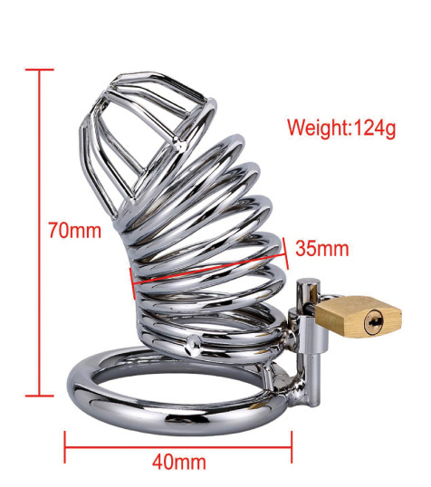 XX-DREAMSTOYS Metal Cock Cage Snake Shape