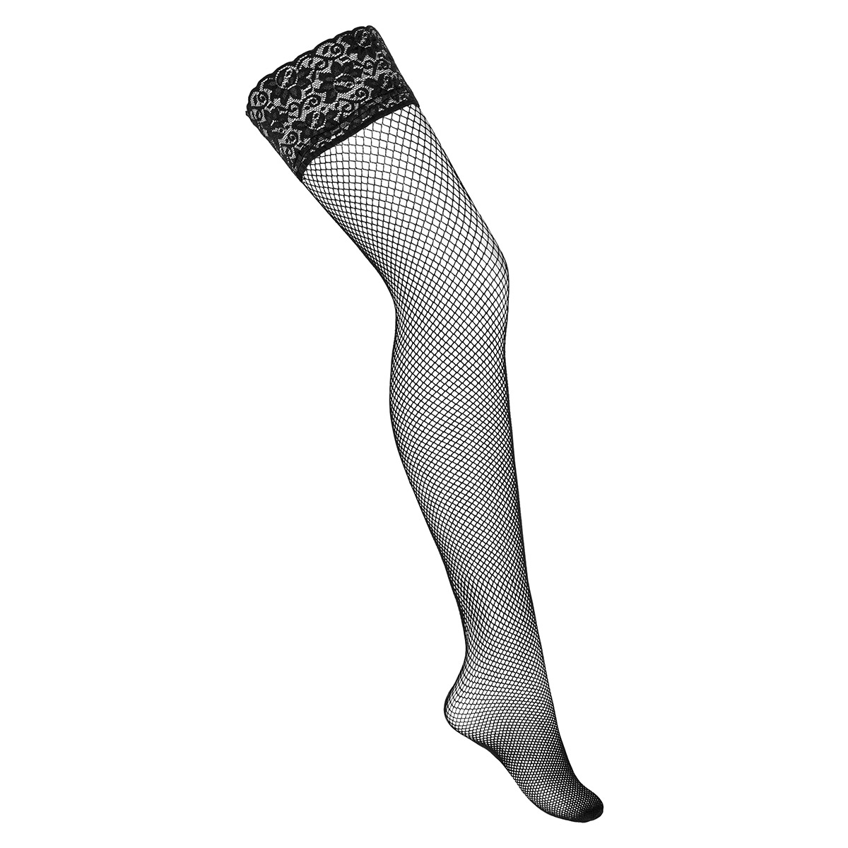 KOTEK Halterlose Strümpfe Fishnet H036 schwarz XL/2XL