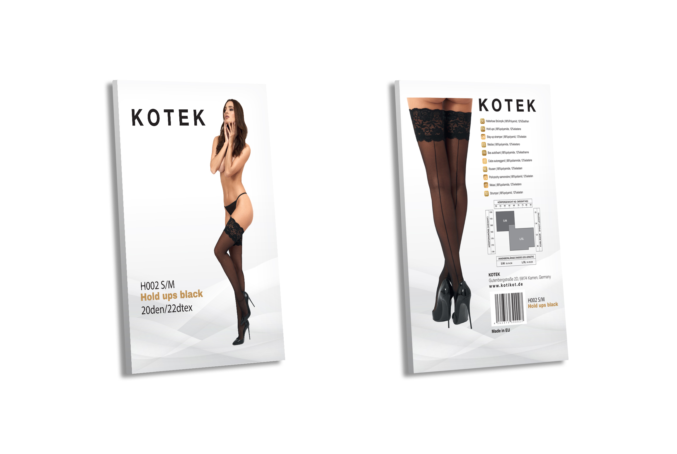 KOTEK Halterlose Strümpfe H002 schwarz S/M KOTEK Halterlose Strümpfe H002 schwarz S/M