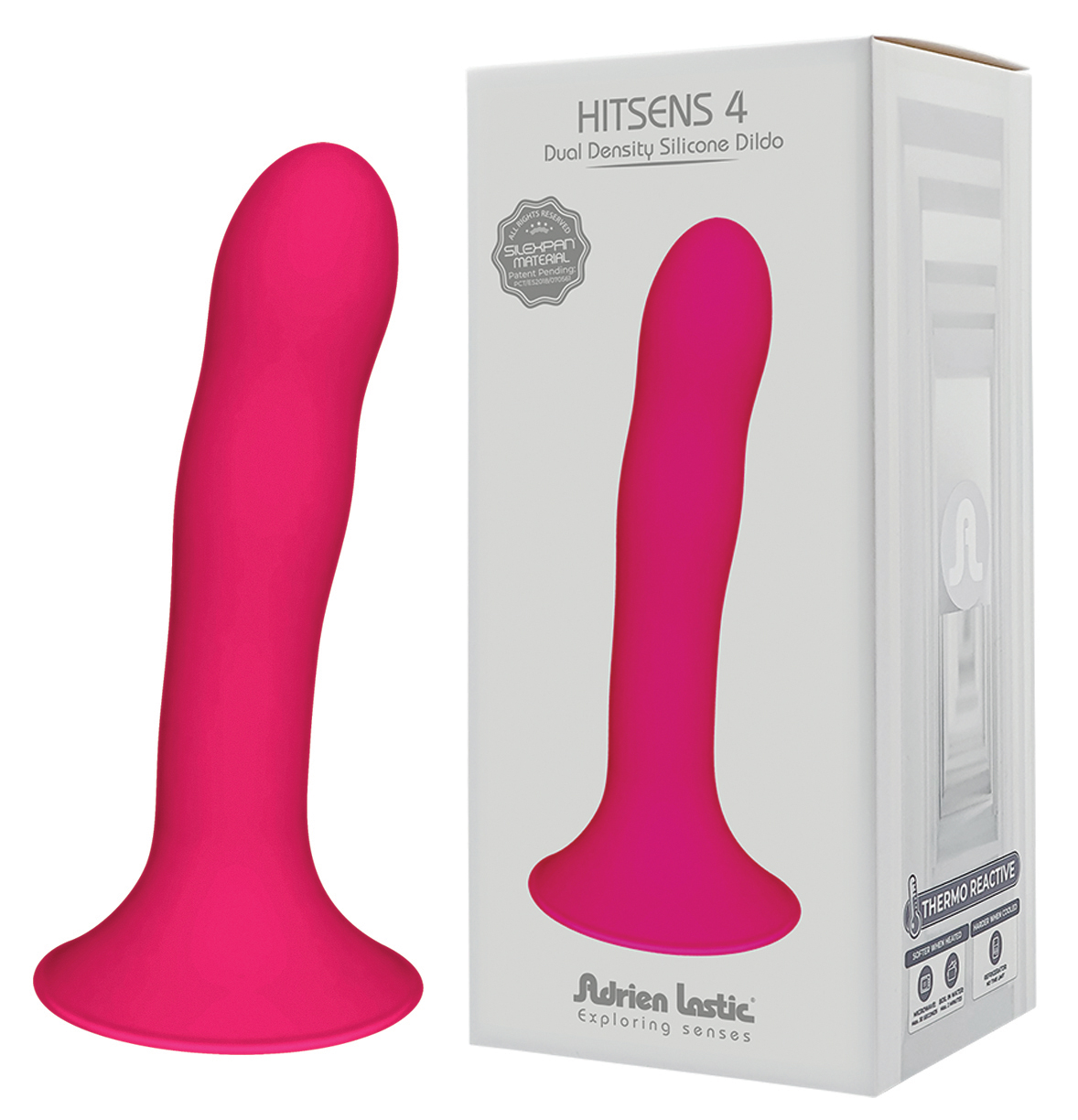 ADRIEN LASTIC Hitsens 4 Dual Density Silicone Dildo pink