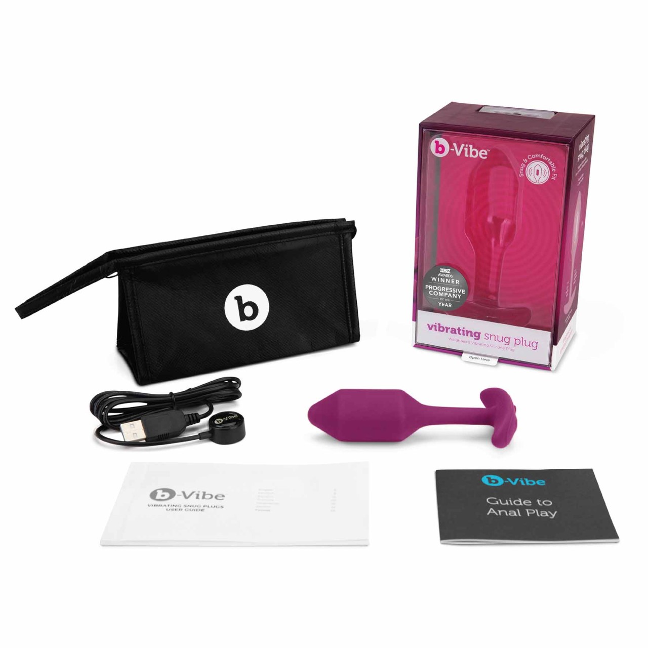  Vibrating Snug Plug M Rose | Vibrierender Analplug b-Vibe| RaiX