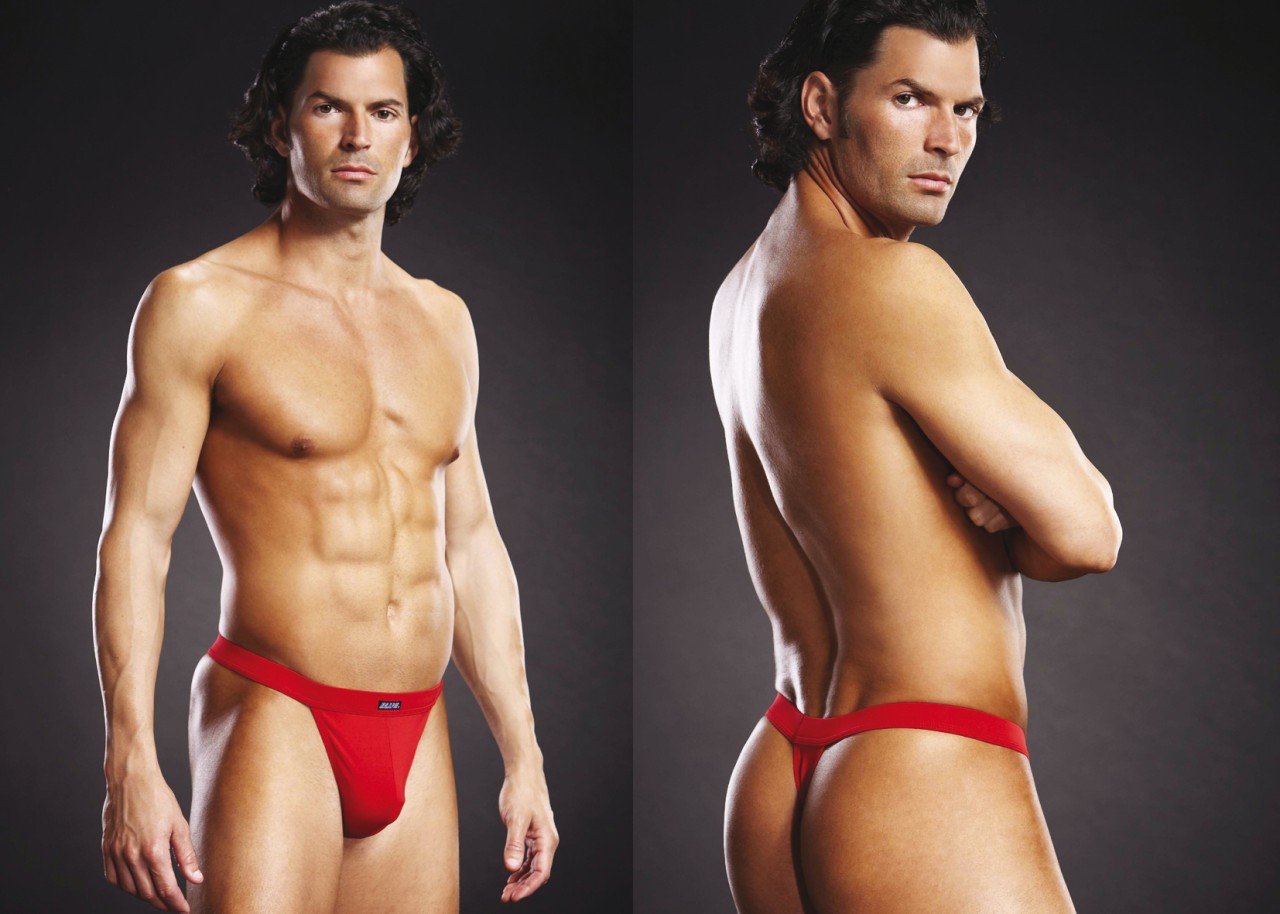 BLUE LINE Performance Microfiber Thong rot L/XL – Bekleidung