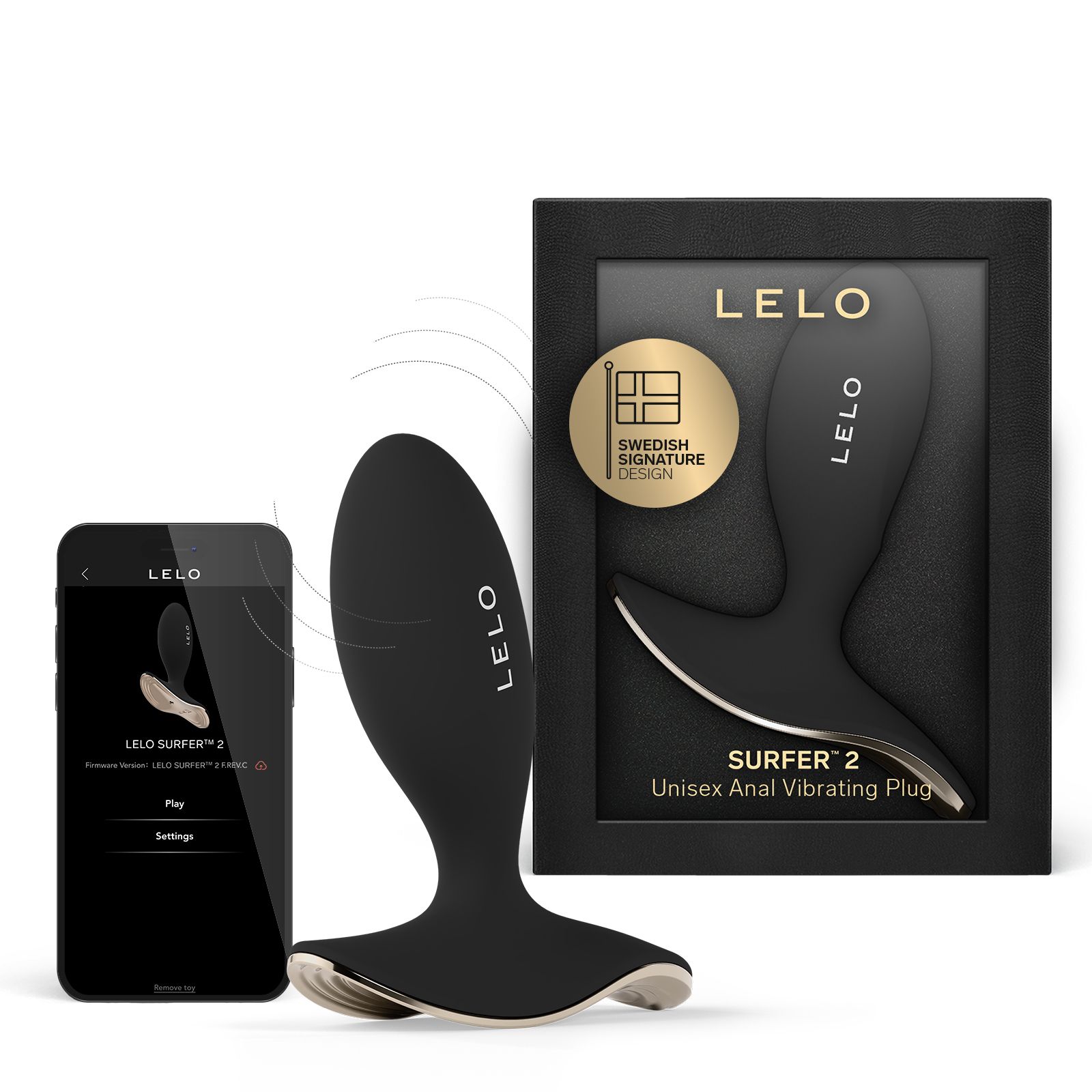 LELO Surfer App-Analplug | Vibrierender Unisex-Plug | RaiX